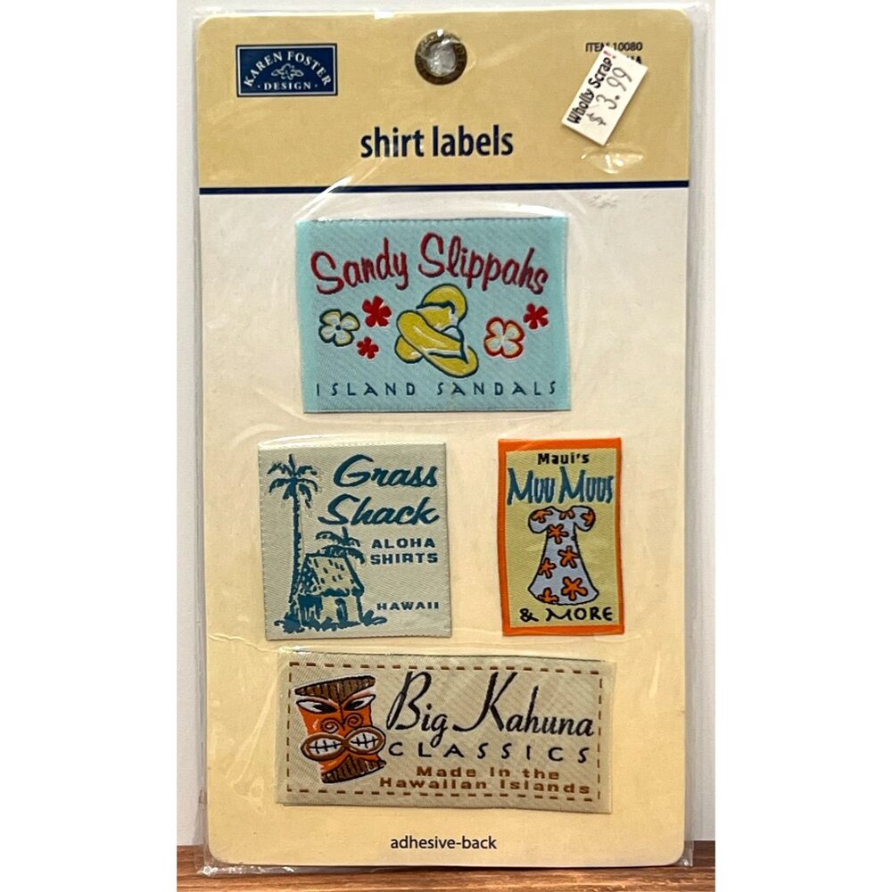 Karen Foster Design Shirt Labels Adhesive-Back Tropical Themes 10080